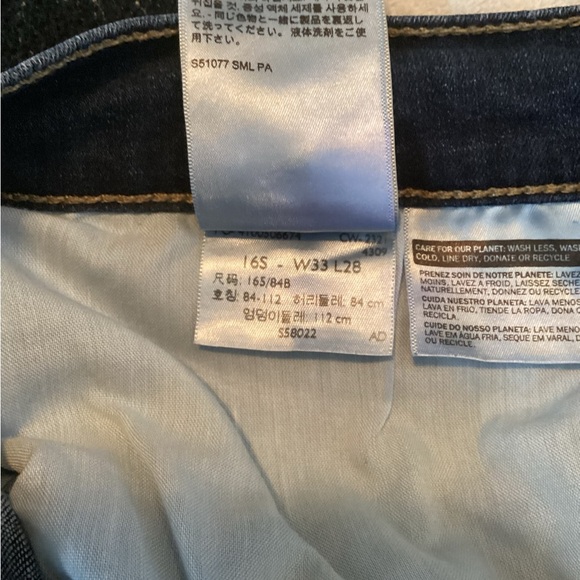 Levi's Deep Indigo Straight Leg Jeans Plus Size 16 - Picture 9 of 11